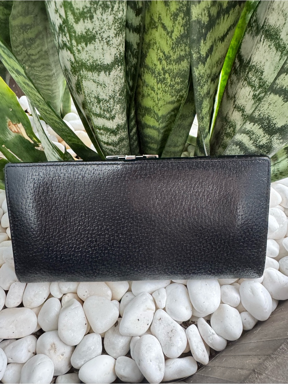 Gucci Vintage Black Leather G Logo Continental Wallet Made in Italy - Picture 3 of 12